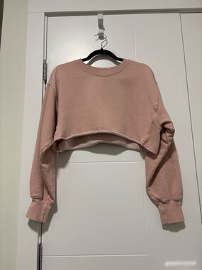TNA Dusty Rose Cropped Crewneck